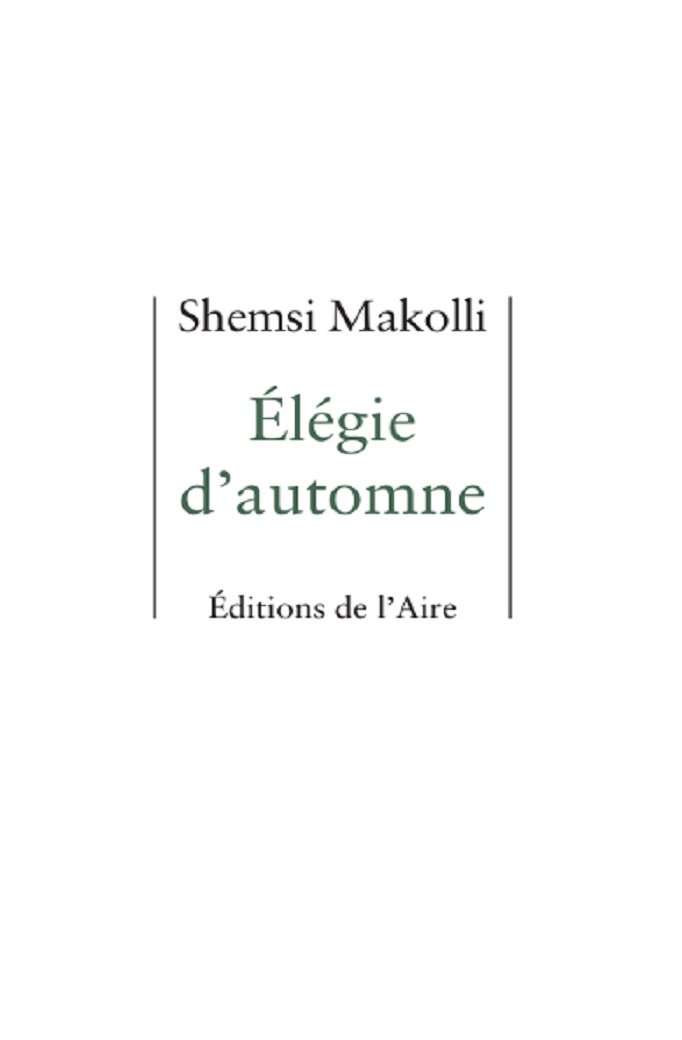 Élégie d&rsquo;automne