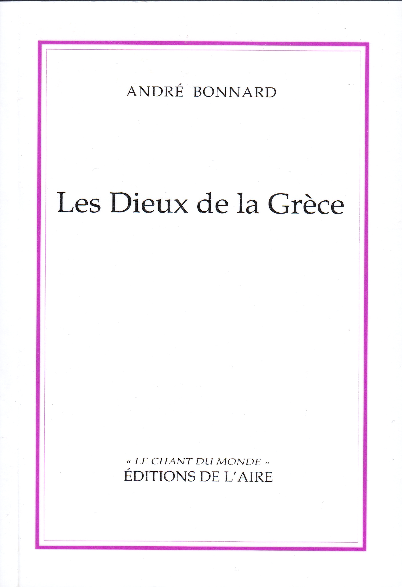 Les Dieux de la Grèce