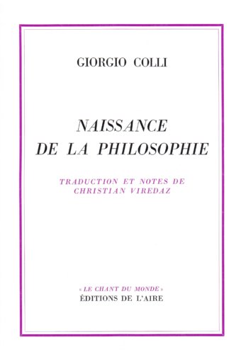 Naissance de la philosophie